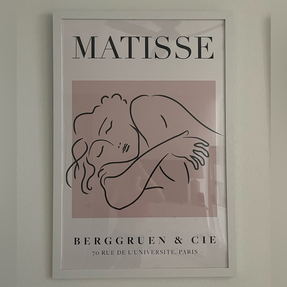 Henri Matisse - Sleeping Woman, Exhibition Vintage Line Art Poster